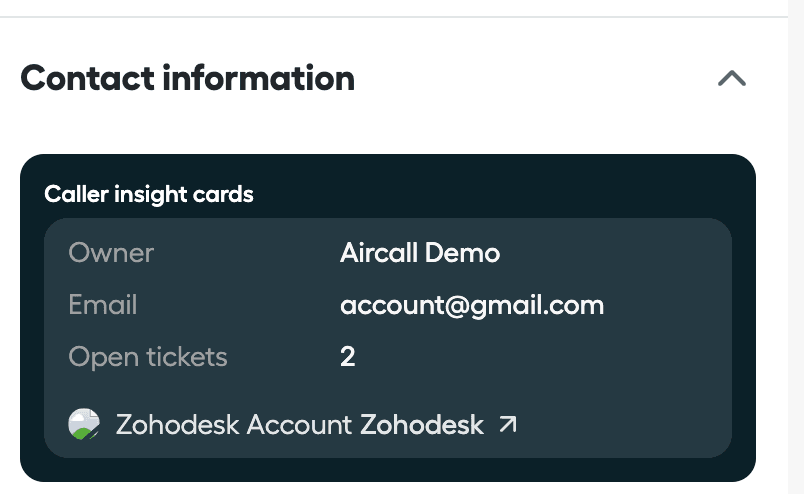 Account insight card