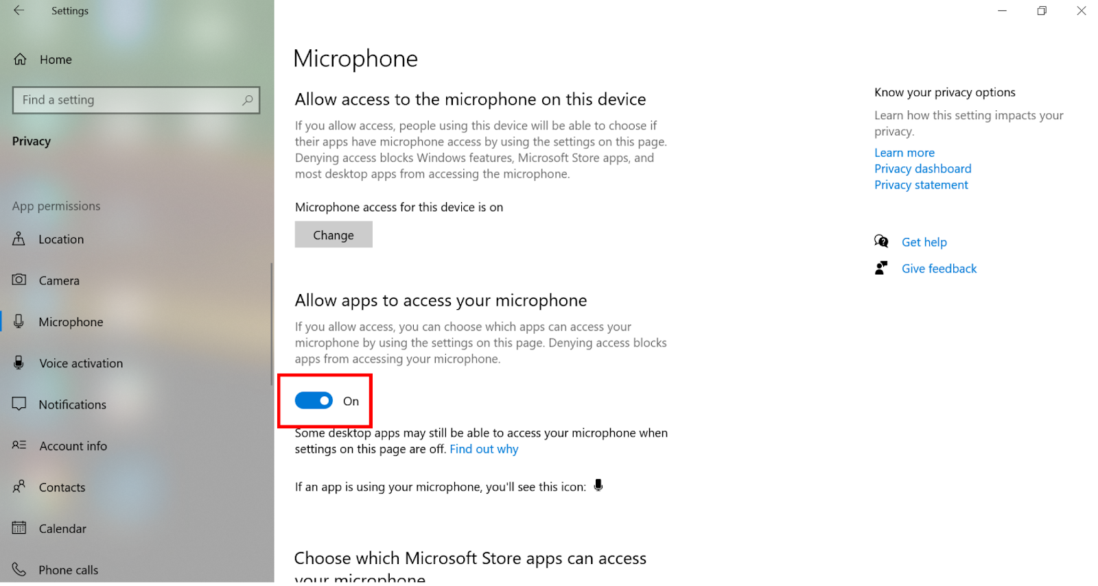 Granting microphone permissions for windows aircall
