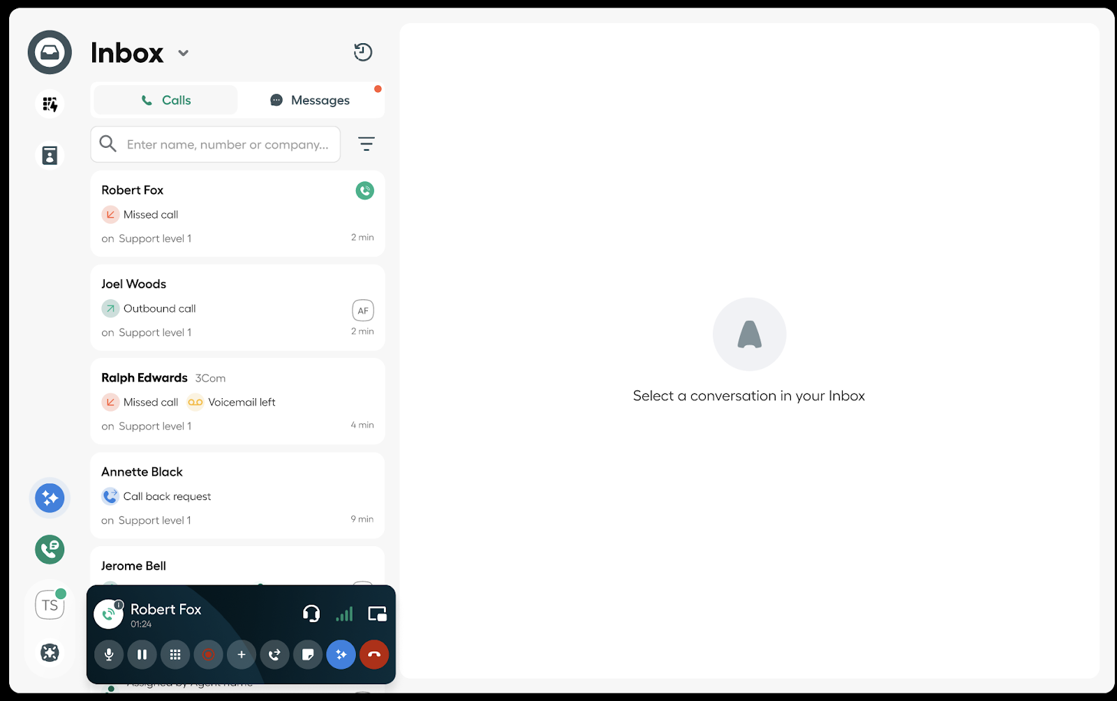 Click on Live Assist blue button to open the  Live Assist panel.
